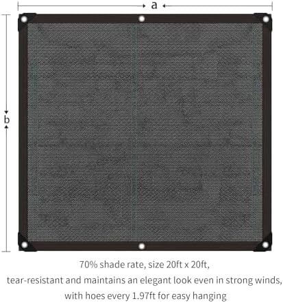garden shade cloth suitable for plants outdoor vegetables, front angle view