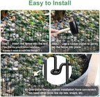 25ft(l) x 13in(h) animal barrier fence,25 panels 1.16in, side view