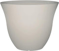 Classic Home and Garden Honeysuckle Resin Planters - Lightweight Indoor & Outdoor Plant Pots - UV-Resistant Plastic Flower Pots - Pot Planters for Flowers & Herbs (13" Vanilla White)