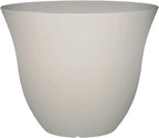 Classic Home and Garden Honeysuckle Resin Planters - Lightweight Indoor & Outdoor Plant Pots - UV-Resistant Plastic Flower Pots - Pot Planters for Flowers & Herbs (13" Vanilla White)