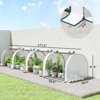 outsunny mini greenhouse 177.2" x 39.4" x 31.5" on a desk or shelf