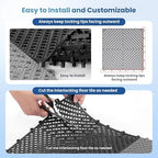jocoevol 60-pcs interlocking tile, indoor/outdoor drainage interlocking floor, side view
