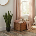 nearly natural 35in artificial snake plant with black on a desk or shelf