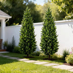 artificial cedar topiary trees 4ft set of 2 showing dimensions