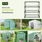 eagle peak 8'x6' portable greenhouse with two shelves, view 9