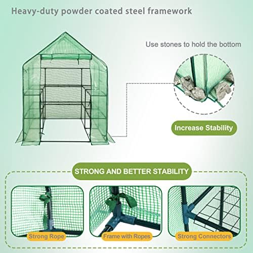 sungift walk-in greenhouse, 57 x 61 x 80, package contents