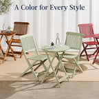 best choice products 3-piece acacia wood bistro set, front angle view