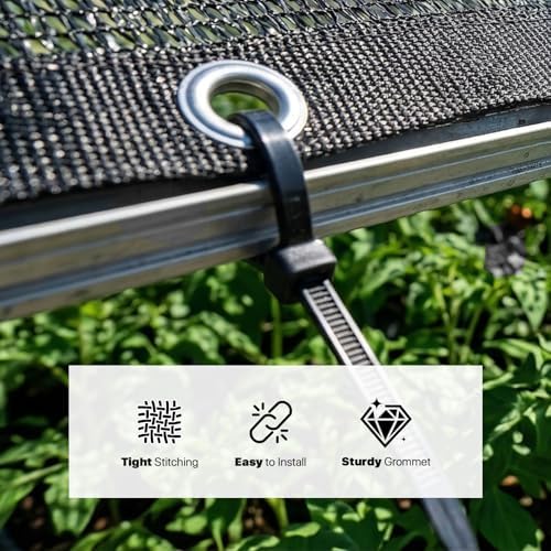 shademart 30% black shade cloth 20' x 20', side view