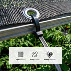 shademart 30% black shade cloth 20' x 20', side view