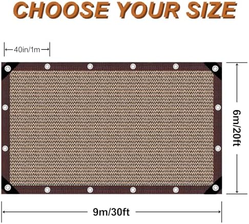 70% uv shade cloth 20x30ft-breathable hdpe mesh sun shown in use