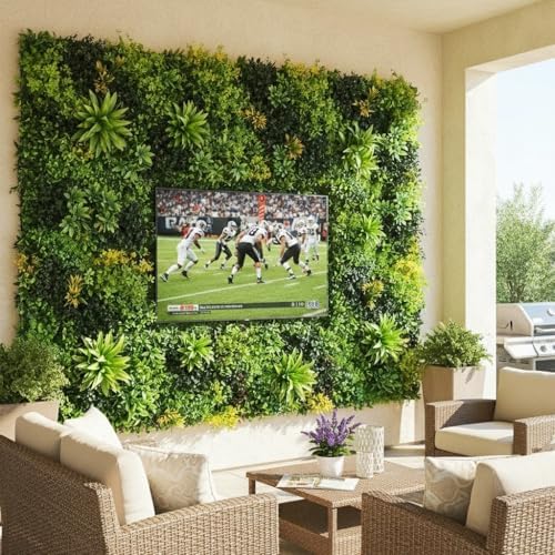 40" x 20" artificial grass wall panels, uv-anti showing dimensions