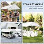 outsunny 10'x20' carport outdoor heavy duty galvanized car, package contents