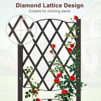 giantex raised garden bed w/trellis, garden planter for, close-up detail