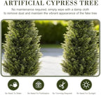 6ft artificial cedar topiary trees, set of 2 showing dimensions