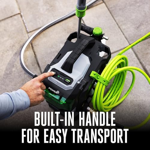 ego power+ electric pressure washer, 2100 psi power on a desk or shelf