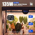 barrina lp900 indoor greenhouse with 3 full spectrum, close-up detail