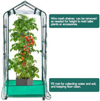 5 tier mini greenhouse with wheels for indoor, front angle view