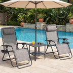 newbulig zero gravity chairs set of 4, folding, front angle view