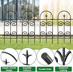 amagabeli 8 panels 24in(h)×10ft(l) decorative garden fence no showing dimensions