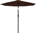AreShark 9 FT Patio Umbrella for Outdoor, Outdoor Table Umbrella with Push Button Tilt and Crank, Outdoor Patio Umbrellas with 8 Sturdy Ribs for Market, Garden, Pool (Brown)