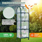 ohuhu mini greenhouse for indoor outdoor, small plastic, side view