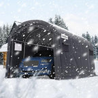 king bird 10' x 20' carport shelter with, front angle view