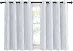 NICETOWN Greyish White Room Darkening Curtain - Window Treatment Thermal Insulated Grommet Room Darkening Curtain/Panel for Bedroom (1 Panel, 52 by 54, Greyish White)