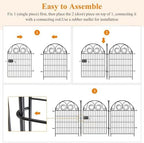 getlay tall garden animal barrier fence with gate, side view