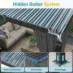 12' x 16' pergola with curtain & adjustable on a desk or shelf