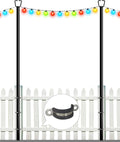 queension 10ft deck string light poles for outdoor, main product view