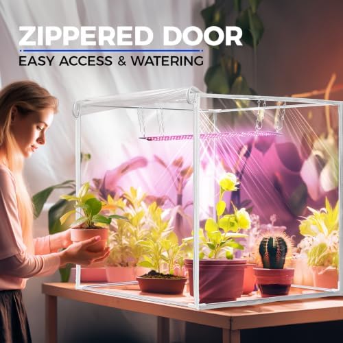barrina cx60 indoor greenhouse with grow light 40w, close-up detail