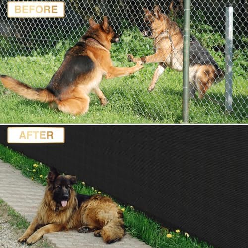 privacy fence screen 4' x 40' heavy duty shown in use
