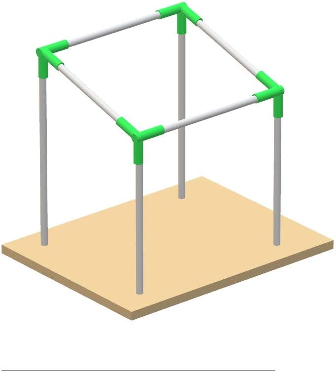 goodszone canopy fittings set 1-3/8" slant roof carport, main product view