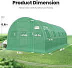 king bird premium 25x10x6.6ft greenhouse for outdoors, large shown in use