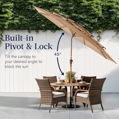 best choice products 10ft 3-tier solar patio market, package contents