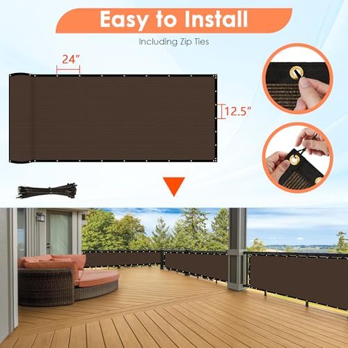 icover 4x50ft privacy screen fence, outdoor fencing panels on a desk or shelf