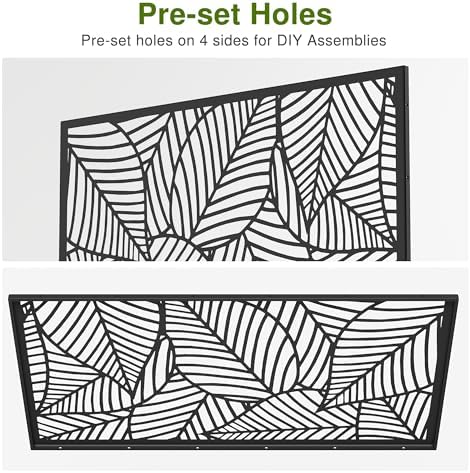 casaphoria 72" h x 47" w metal outdoor, close-up detail