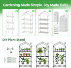 mini greenhouse with screen roof, ohuhu upgraded portable, front angle view