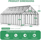cdcasa 10x24 ft greenhouse for outdoors,large easy assembly on a desk or shelf