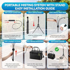 portable misting system, 20l bucket stand mister with, package contents