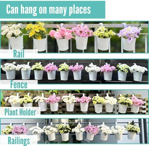 lalagreen round rail planter (6 in, 12 pack), front angle view