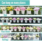 lalagreen round rail planter (6 in, 12 pack), front angle view
