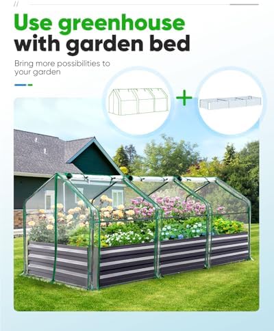 quictent mini greenhouse for indoor outdoor, portable quick-setup showing dimensions
