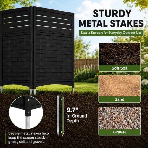 addok outdoor privacy screen, 45" h x 22" showing dimensions