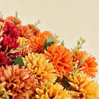 fake flowers artificial mums for outdoors,uv resistant faux, side view