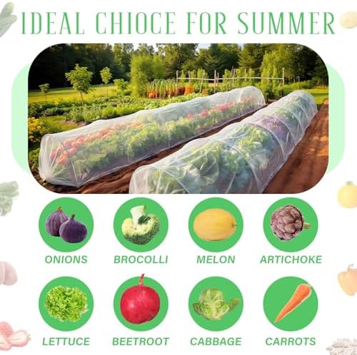 18 x 118 inch mesh garden greenhouse tunnel showing dimensions