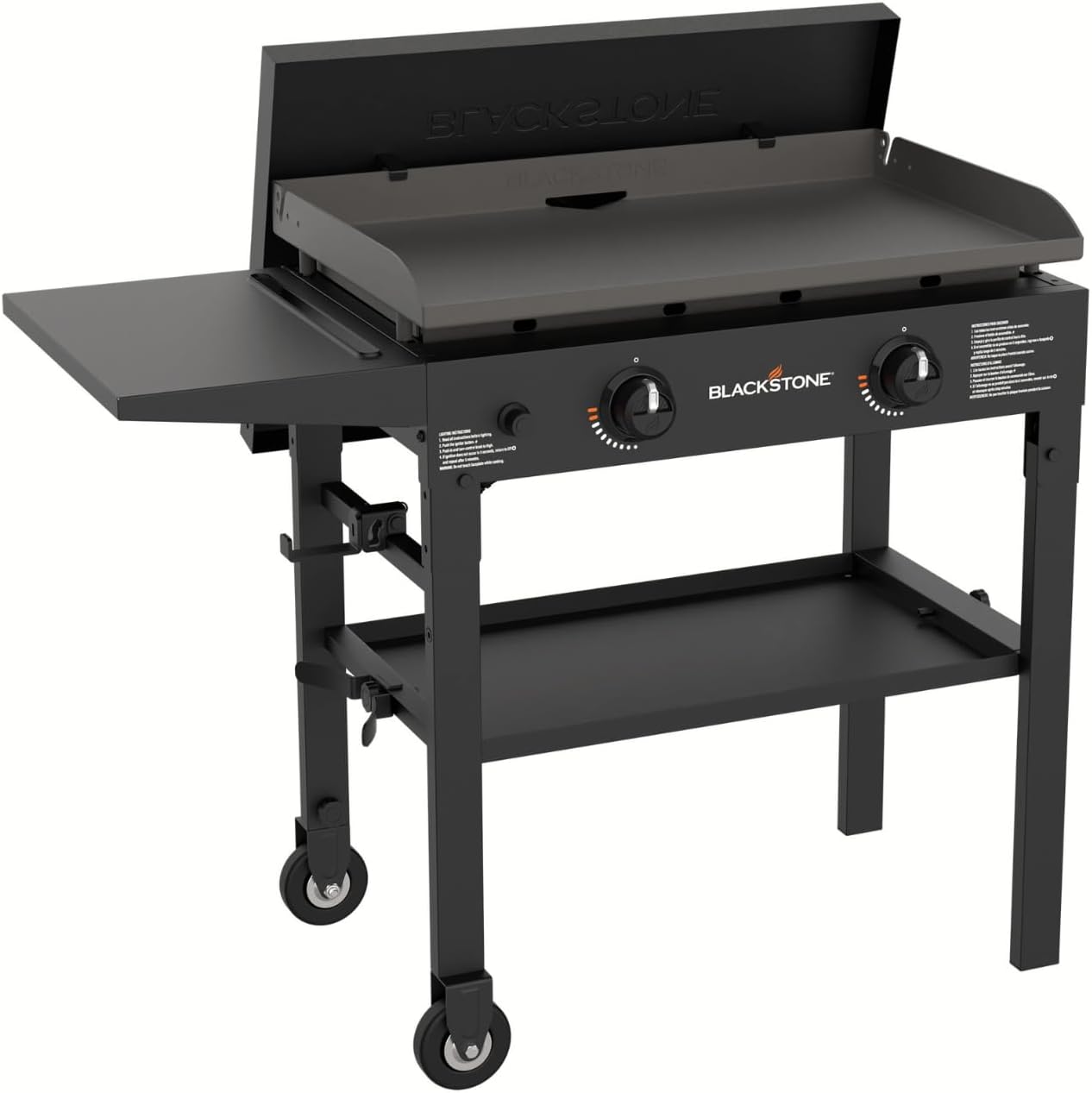 Blackstone 1517 28” Omnivore Griddle with Hard Cover, Powder Coated Steel, Black