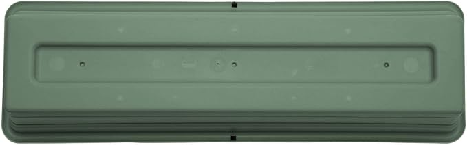 Bloem Dura Cotta 18" Basil Resin Rectangle Window Box Planter with Saucer Tray for Indoor and Outdoor Gardening