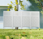 zzm white privacy fence panels outdoor decorative air, package contents