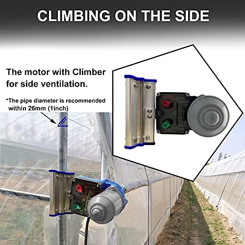 uygalaxy 100w greenhouse film roll up side motor, close-up detail